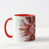 Rode Mandala met Waterverf Bloemen Mok (Links)