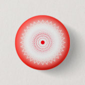 Rode mandala ronde button 3,2 cm (Voorkant)