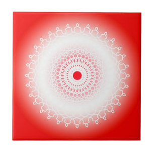 Rode mandala tegeltje
