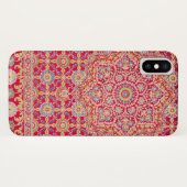 Rode Mandala Vintage Cultuurkunst Boho Case-Mate iPhone Case (Achterkant (horizontaal))