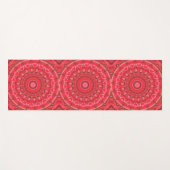 Rode Mandala Volledig Patroon Boho Warm Mediteren Yogamat (Voorkant (horizontaal))