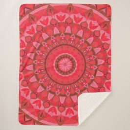 Rode Mandala Warme Boho Patroon Gezellige Zachte H Sherpa Deken