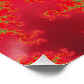 Rode Mandelbrot Fractal Perfect Poster (Hoek)