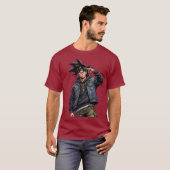 Rode manga T-shirt (Voorkant volledig)