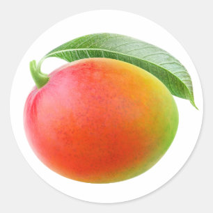 Rode mango ronde sticker
