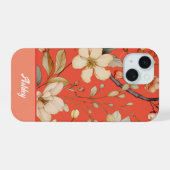 Rode Mango Spring Wild Flower iPhone Case iPhone 15 Case (Achterkant horizontaal)