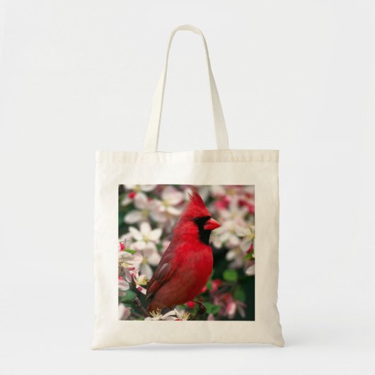 Rode Mannelijke Kardinaal Tote Bag (Voorkant)