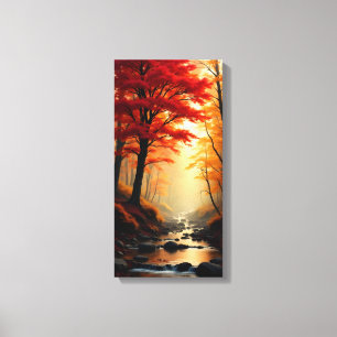 Rode mantel canvas afdruk