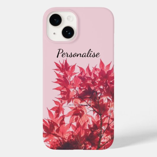 Rode mantel op roze Case-Mate iPhone case (Achterkant)