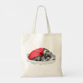 Rode mantel voor de herfst wandelingen tote bag (Achterkant)