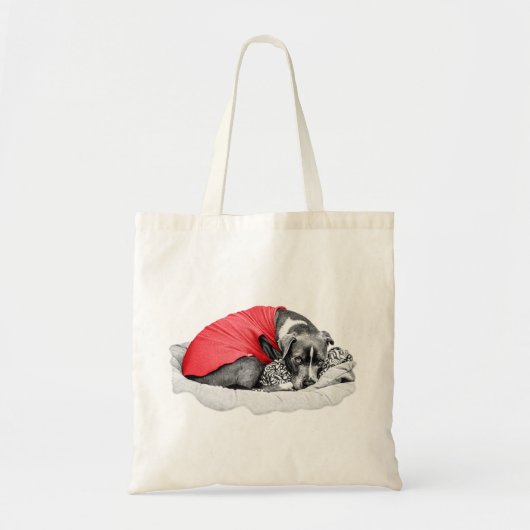 Rode mantel voor de herfst wandelingen tote bag (Voorkant)