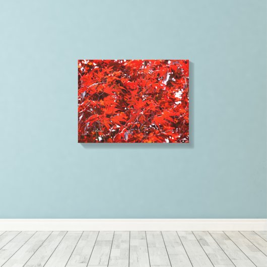 Rode mantels canvas afdruk (Insitu (Houten vloer))