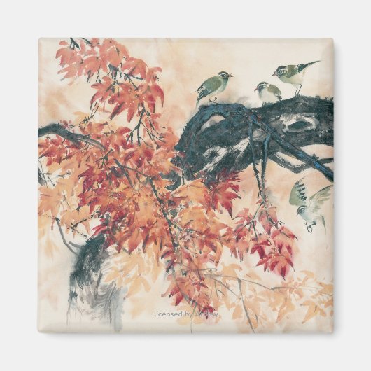 Rode mantels magneet (Voorkant)