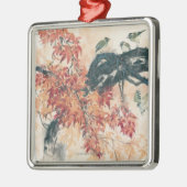 Rode mantels metalen ornament (Links)