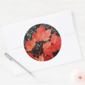 Rode mantels ronde sticker (Envelop)