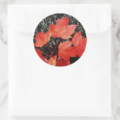 Rode mantels ronde sticker (Tas)