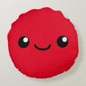 Rode mantie rond kussen (Achterkant)