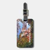 Rode Mapels in Japanse tuin Bagagelabel (Voorkant verticaal)