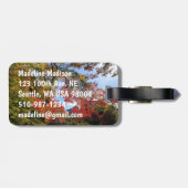 Rode Mapels in Japanse tuin Bagagelabel (Achterkant horizontaal)