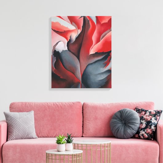 Rode Maple bij Lake George Georgia O'Keeffe | Canvas Afdruk (Insitu (Woonkamer))