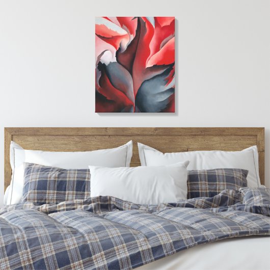 Rode Maple bij Lake George Georgia O'Keeffe | Canvas Afdruk (Insitu (Slaapkamer))