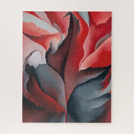 Rode Maple bij Lake George Georgia O'Keeffe | Legpuzzel (Verticaal)