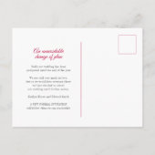 Rode maretak hart krans trouwannulering aankondigingskaart (Achterkant)