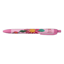 Rode Margriet Zwarte Inkt Pen