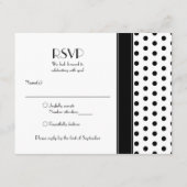 Rode Margriet Zwarte Witte Stippen Bruiloft RSVP (Achterkant)