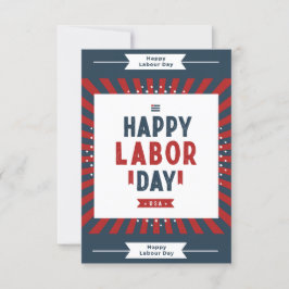 Rode Marine en Witte Moderne Gelukkige Dag van de Kaart