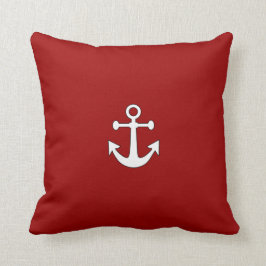 Rode marine omkeerbaar Anchor Nautical Sierkussen