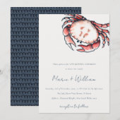 Rode marine onderwater krab  Zeevaart Eed Vernieuw Kaart (Voorkant / Achterkant)