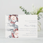 Rode marine onderzeese krab — schoeisel voor autis kaart (Staand voorkant)