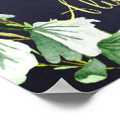 Rode marine rozen tuin bruiloft welkom teken poster (Hoek)