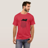 Rode Mark Twain Kat Quote T-Shirt (Voorkant volledig)