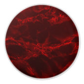 Rode marmer keramische knop (Voorkant)