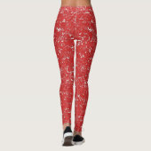 Rode marmer Leggings voor vrouwen (Achterkant)