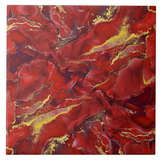 Rode marmer tegeltje (Voorkant)