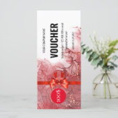 Rode Marmeren Cadeaubon Certificaat (Staand voorkant)