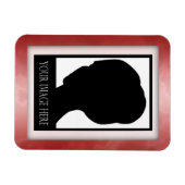 Rode Marmeren Fotomagneet Magneet (Horizontaal)