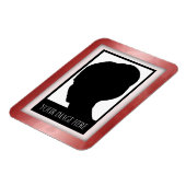 Rode Marmeren Fotomagneet Magneet (Linkerzijde)