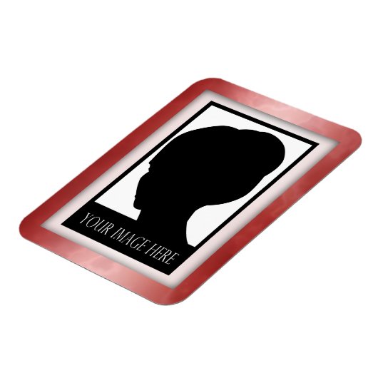 Rode Marmeren Fotomagneet Magneet (Linkerzijde)