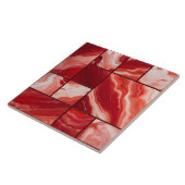 Rode Marmeren Geometrische Kunst Tegeltje (Zijkant)