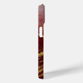 Rode Marmeren Patroon met Goud Case-Mate iPhone Case (Achterkant / Rechts)