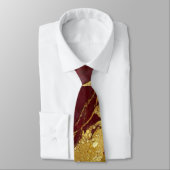 Rode Marmeren Patroon met Goud Stropdas (Gebonden)