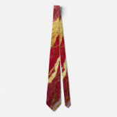 Rode Marmeren Patroon met Goud Stropdas (Voorkant)