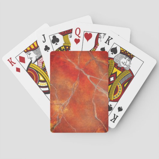 Rode Marmerontwerp van Studio Blitz Pokerkaarten (Achterkant)