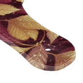 Rode Maroon Gouden Glitter Herfstbladeren Patroon Snijplank (Hoek)