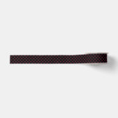 Rode Marsala vintage stippen Grosgrain Lint (Voorkant)