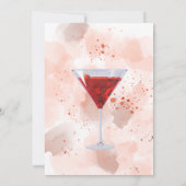 Rode martini cocktail op wit kaart (Achterkant)